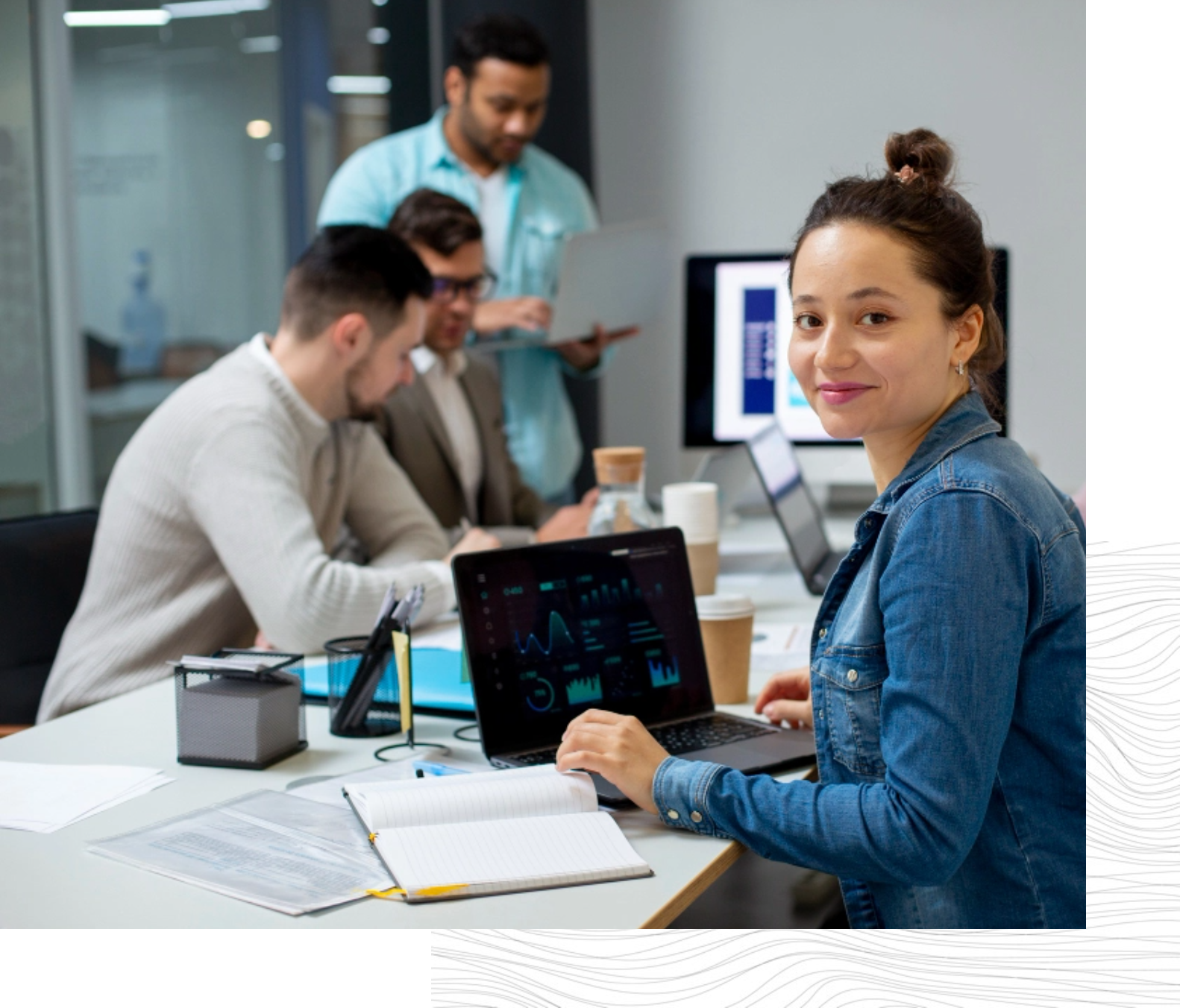 Person working on a computer